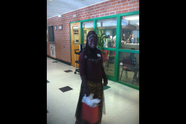 Student wearing traditional heritage clothing